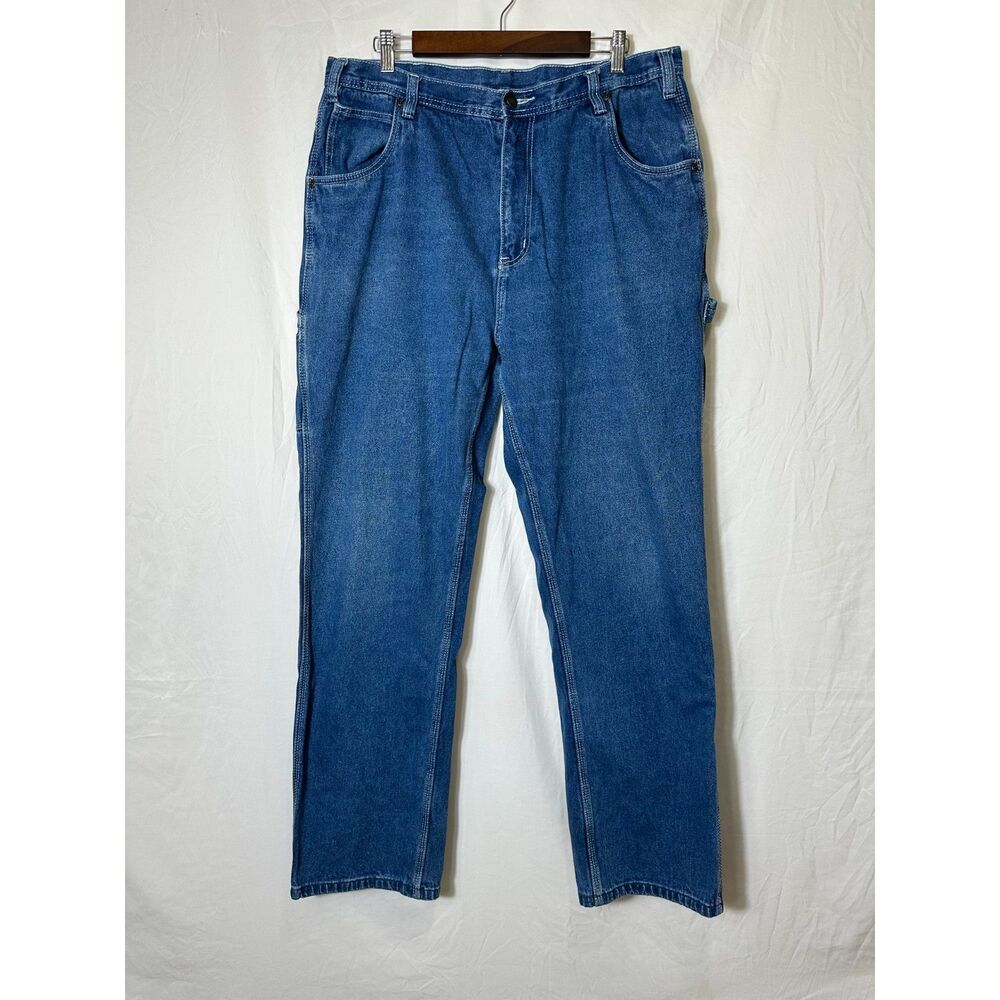 Most Wanted Men's Dark Wash Denim Carpenter Jeans Size 36x32
